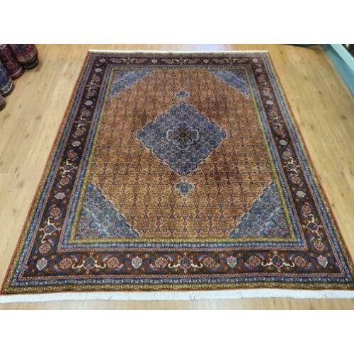 Vintage handgeknoopt perzisch tapijt Tabriz 250x193