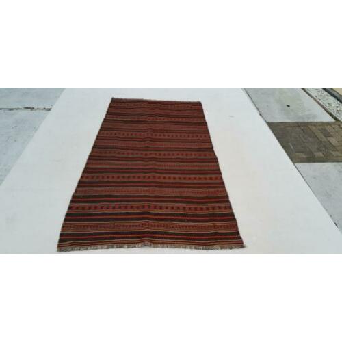 Vintage kelim kleed loper 261x138 cm vloerkleed tapijt kelim