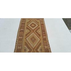 Vintage kelim kleed loper 209x107 cm vloerkleed tapijt kelim