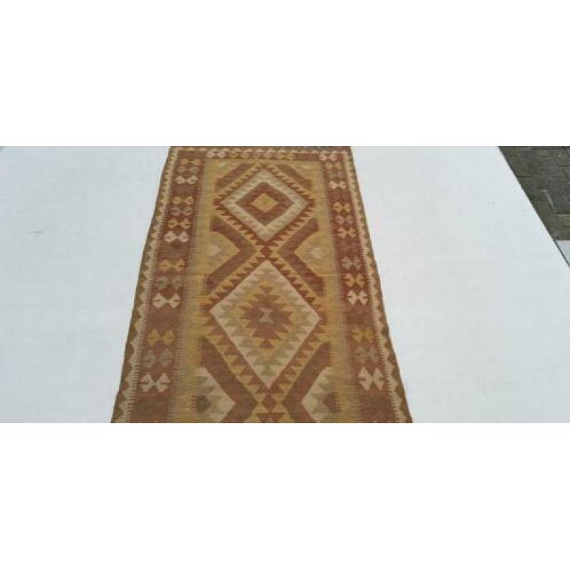 Vintage kelim kleed loper 209x107 cm vloerkleed tapijt kelim