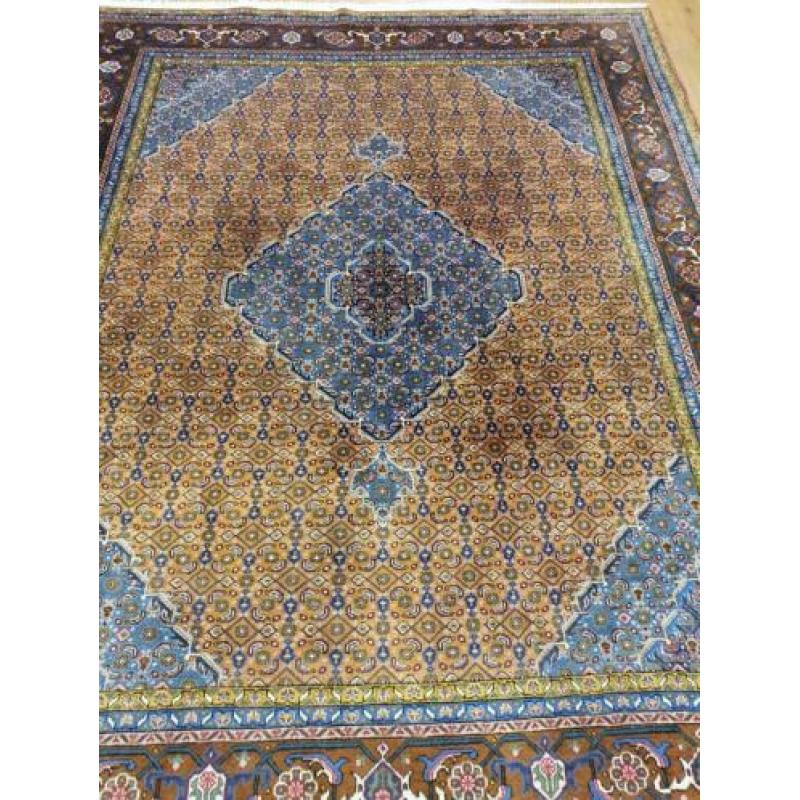 Vintage handgeknoopt perzisch tapijt Tabriz 250x193