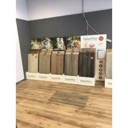 Klik pvc in planken of tegels. Merk lamett lees de bijlage