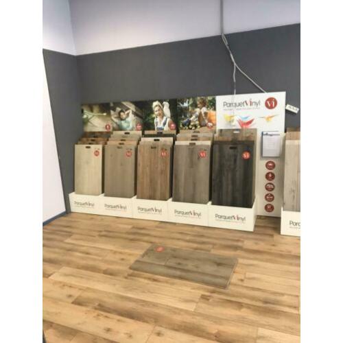 Klik pvc in planken of tegels. Merk lamett lees de bijlage