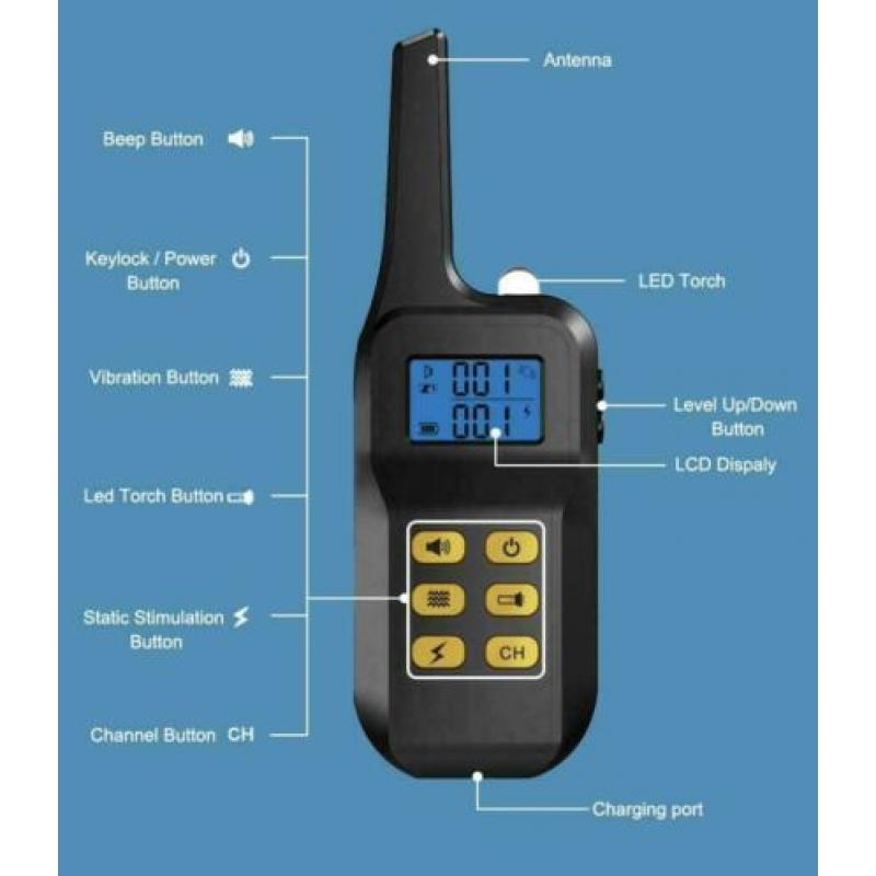 trainingshalsband trainingsband teletac 1000m bereik