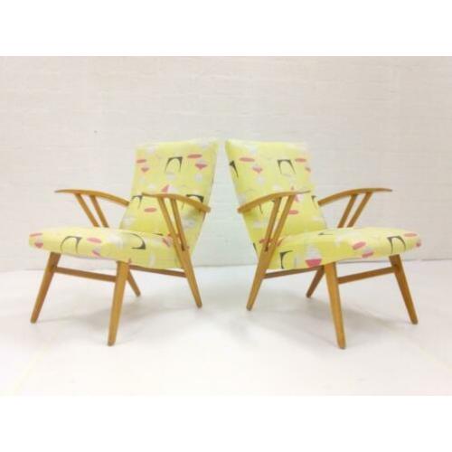 Vintage retro jaren 50 easy chairs design mid century
