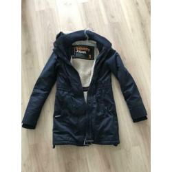 Superdry winter jas wind stopper teddy gevoerd S