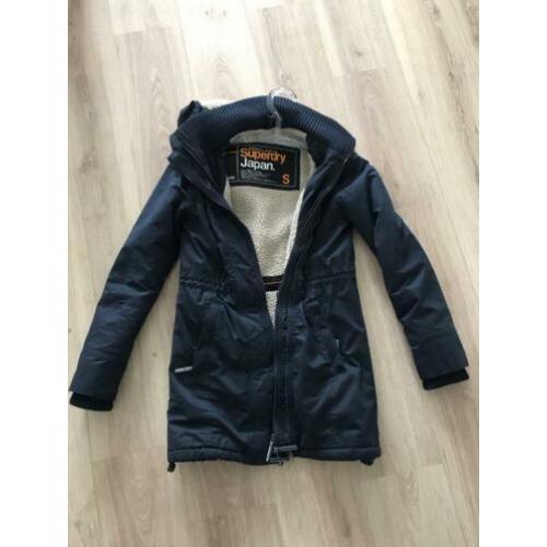 Superdry winter jas wind stopper teddy gevoerd S