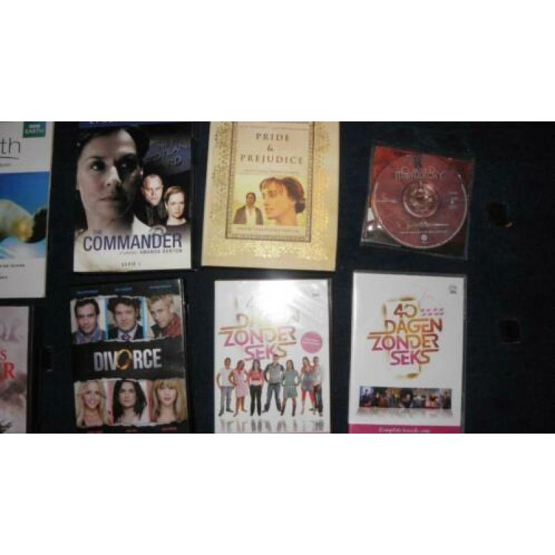 dvd tv + series boxen per stuk € 2,=