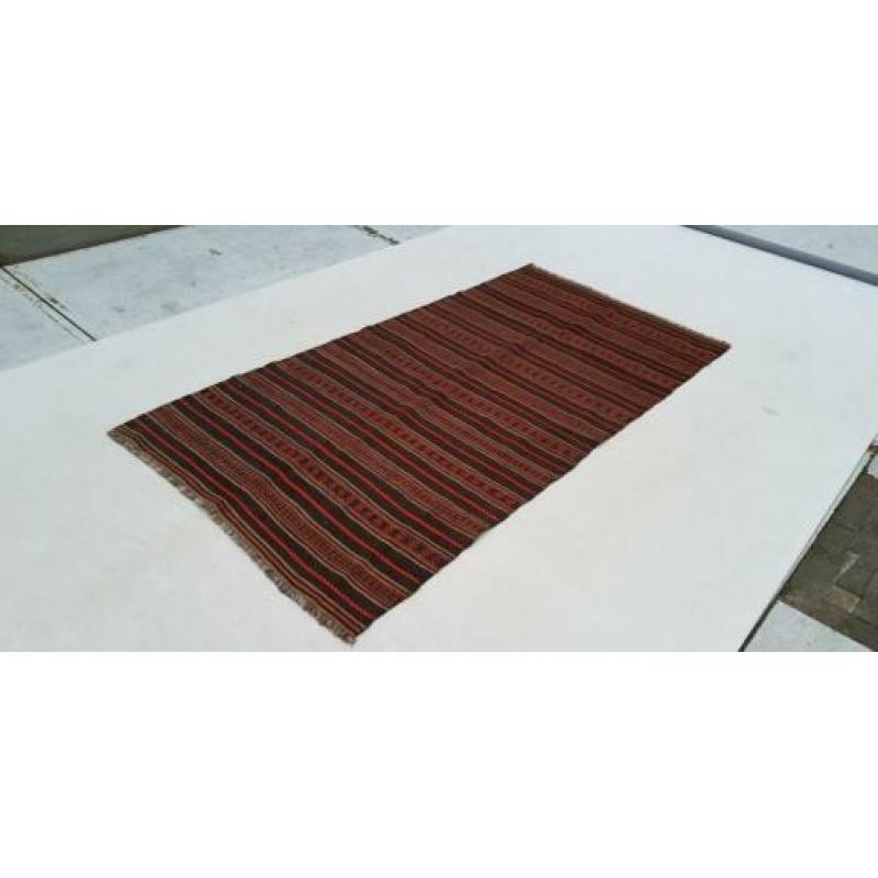 Vintage kelim kleed loper 261x138 cm vloerkleed tapijt kelim