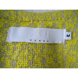 Jasje merk ZOI nieuwstaat boucle maat M kleur geel+beige