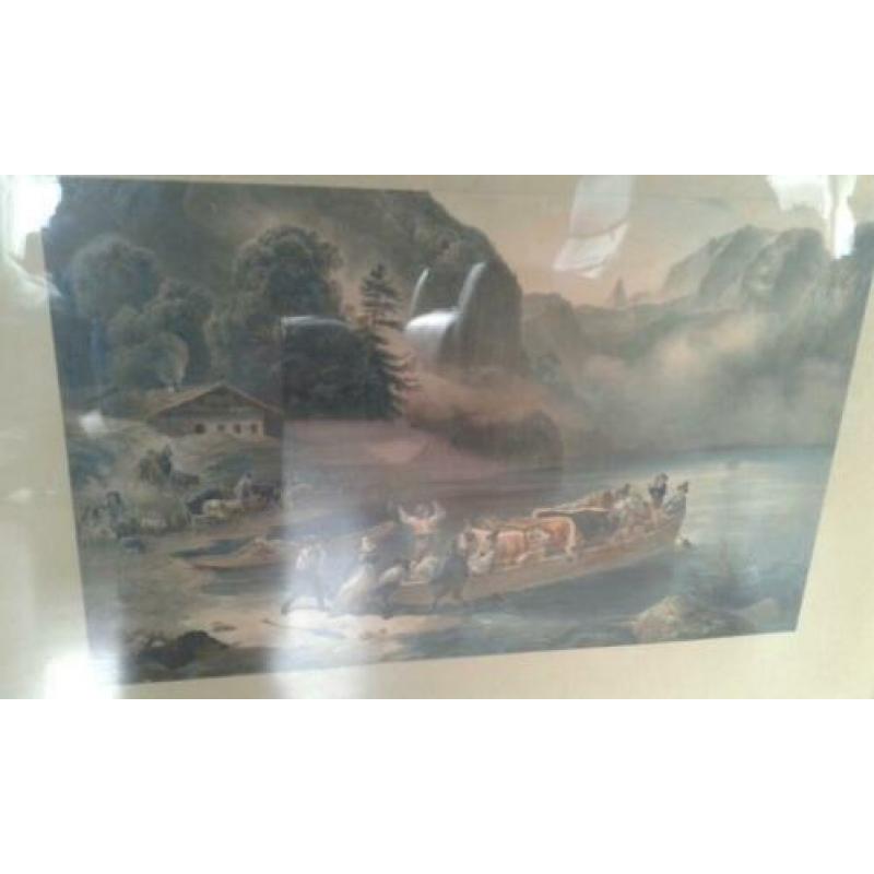 mooie gravure gekleurd