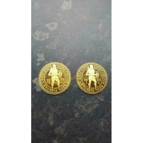 2 stuks schitterende dubbele gouden dukaten