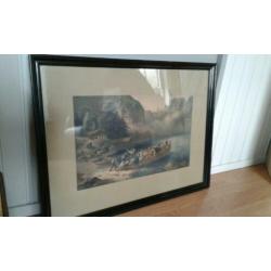 mooie gravure gekleurd
