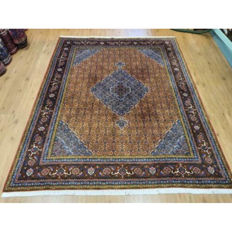 Vintage handgeknoopt perzisch tapijt Tabriz 250x193