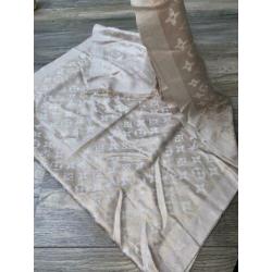 LV monogram sjaal shine beige