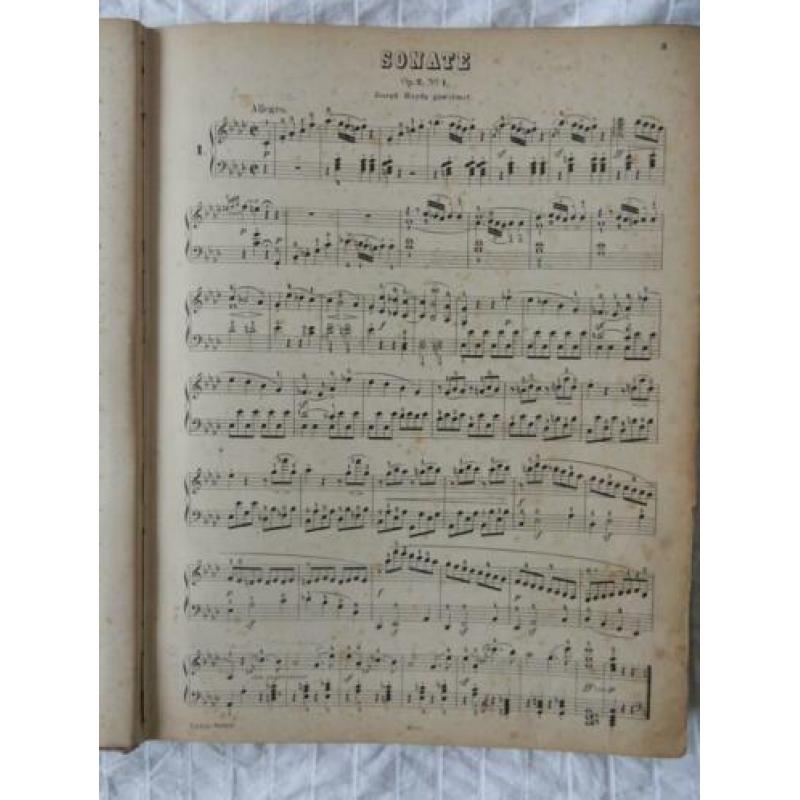 Te koop Beethoven sonates bladmuziek