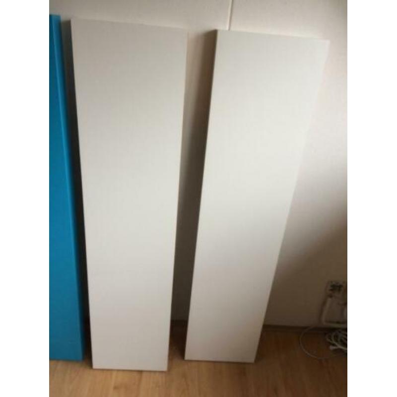 Ikea Lack wandplank 2 wit en 2 blauw