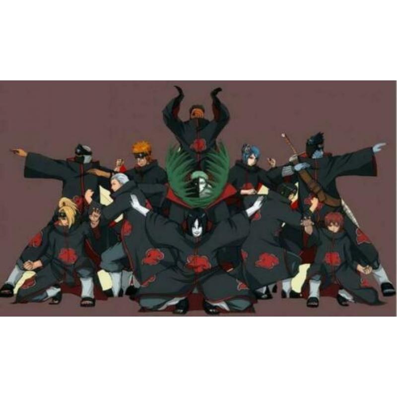 Naruto akatsuki poncho kleding pak mantel jas anime cosplay