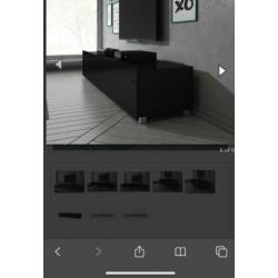TV-Meubel Calgary - Zwart - 200 cm - Hangend of staand