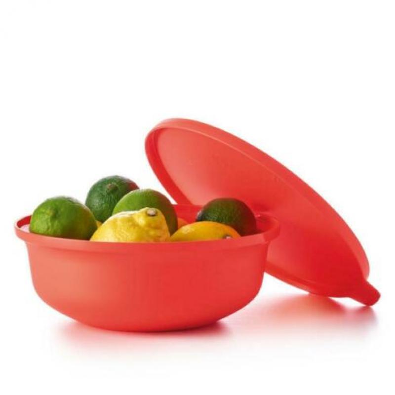 Tupperware Aloha Kom 1L Rood NIEUW