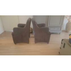 4 Nette eetkamerstoelen op wieltjes T.E.A.B
