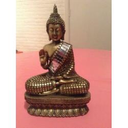 Boeddha beeld,goudkleurige buddha,20cm,,12eu slechts