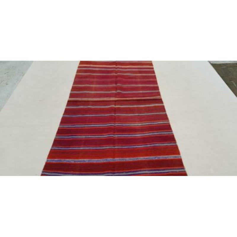 Vintage kelim kleed loper 331x125 cm vloerkleed tapijt kelim