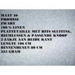 Maat 40 - promise - zwarte broek