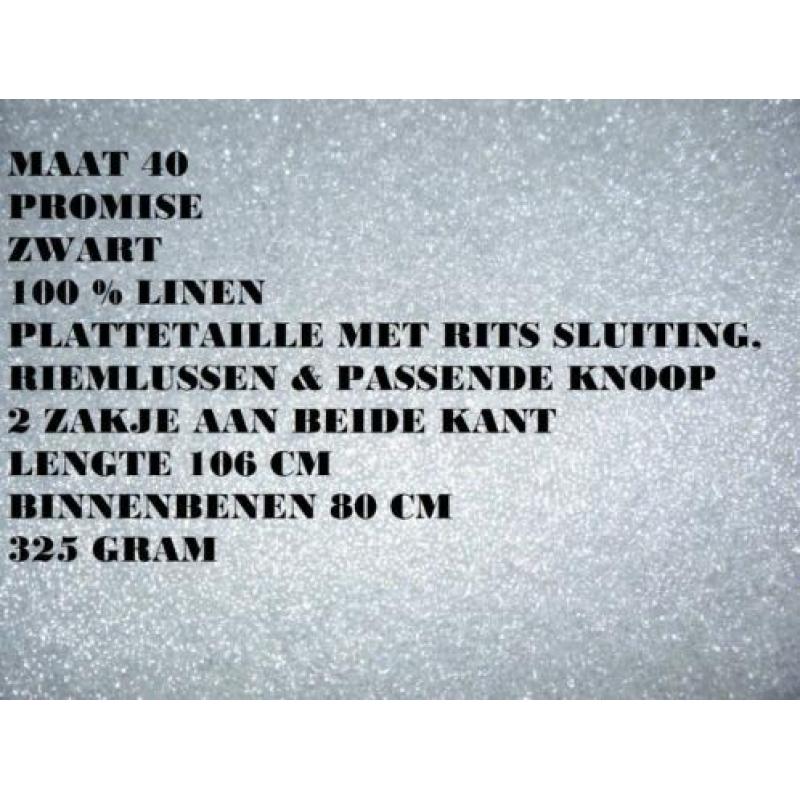 Maat 40 - promise - zwarte broek
