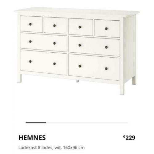 Ladekast ikea wit geschilderd 160cm x 96cm