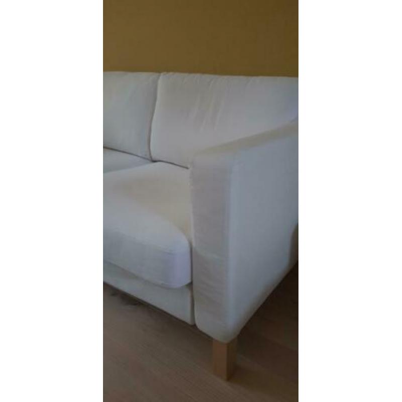 Mooie Karlstad bank met chaise longue wit katoen