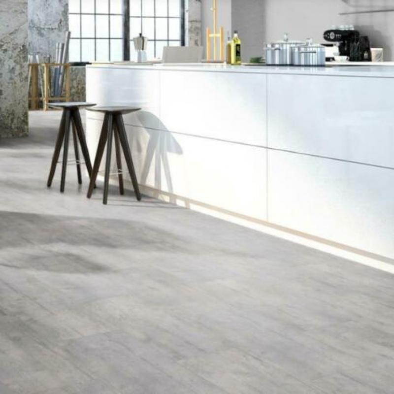 Warm grijs betonlook tegel laminaat 407 €14,95 in.BTW#