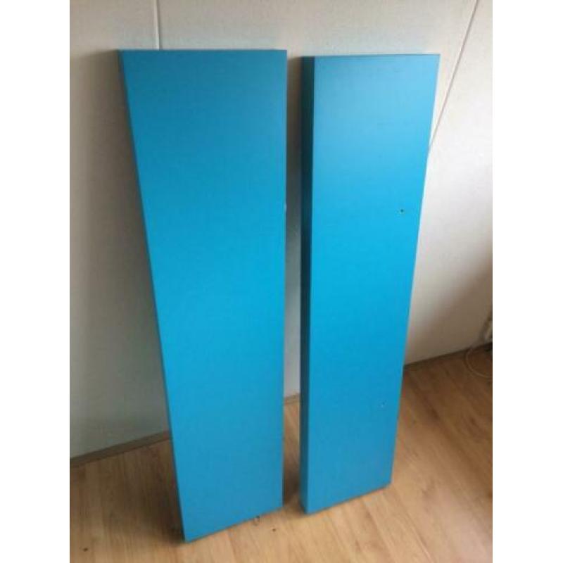 Ikea Lack wandplank 2 wit en 2 blauw