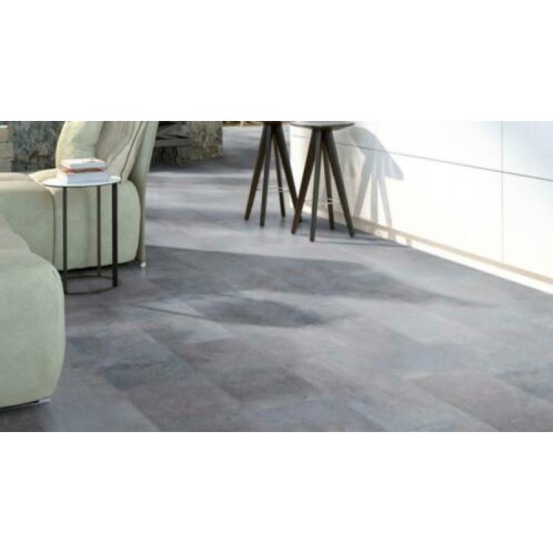 Warm grijs betonlook tegel laminaat 407 €14,95 in.BTW#