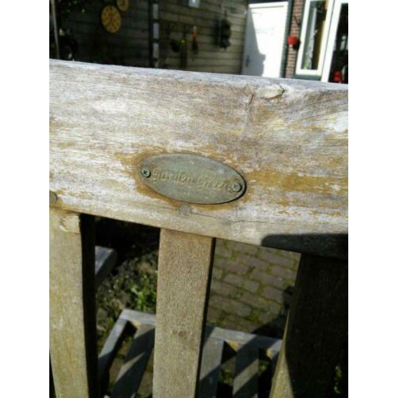 Tuinstoel,"Garden green" teakhout, standenstoelen. Naturel