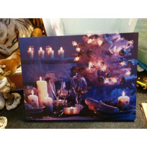 kerst lichtgevend canvas