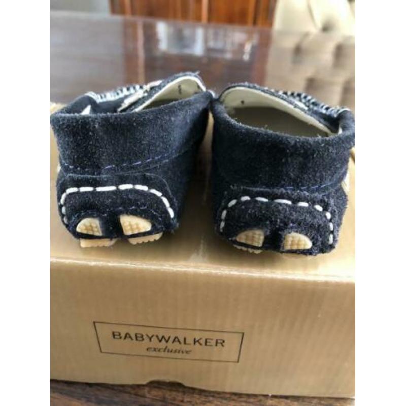 Blauw suède instappers maat 20