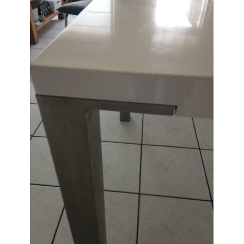 Eettafel 1.80 cm hoogglans wit