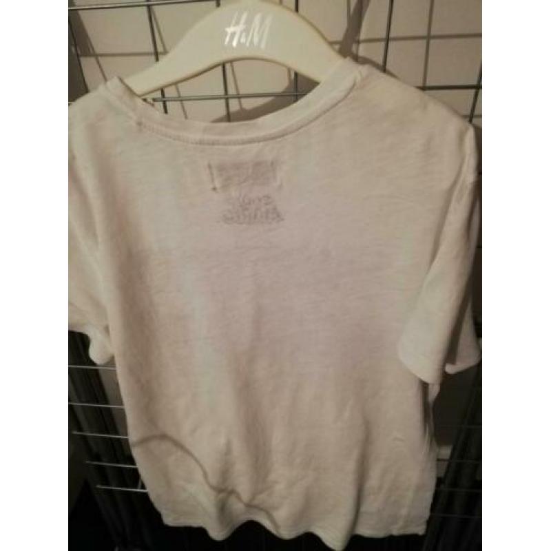 ZARA Mario t-shirt maat 122 128 wit zwart jongens shirt bros