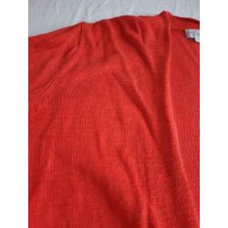 Milano linnen zomer vest, rood, mt L/40, zgan
