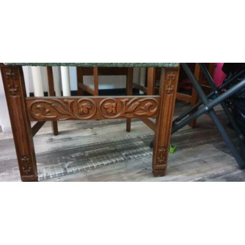 Antieke stoelen met houtsnijwerk 4x