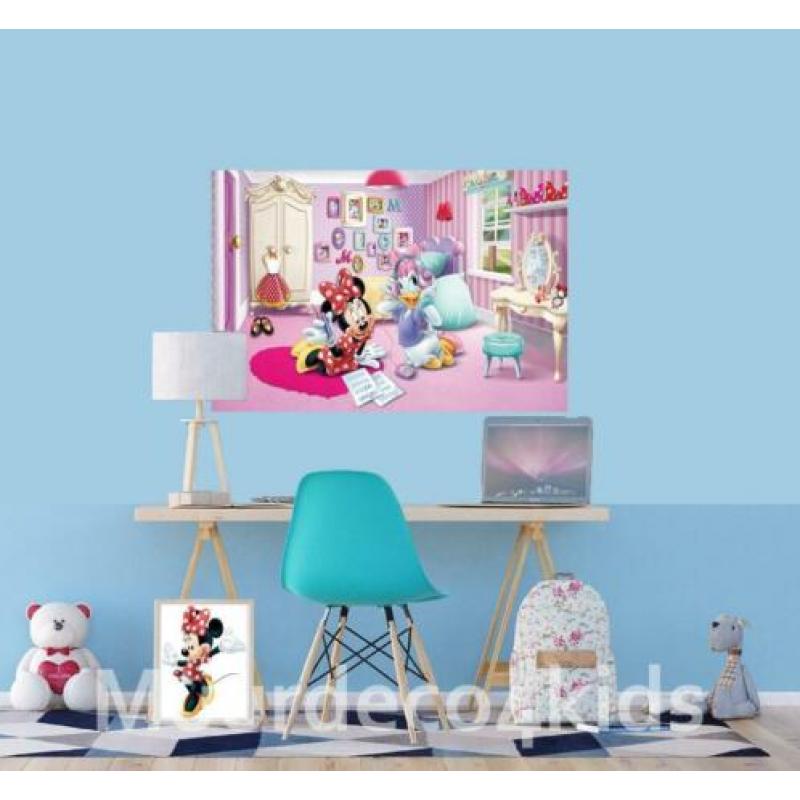 Minnie Mouse deurposter Rood VLIESbehang *Muurdeco4kids