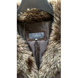 Echt vintage suede mantel mt 48