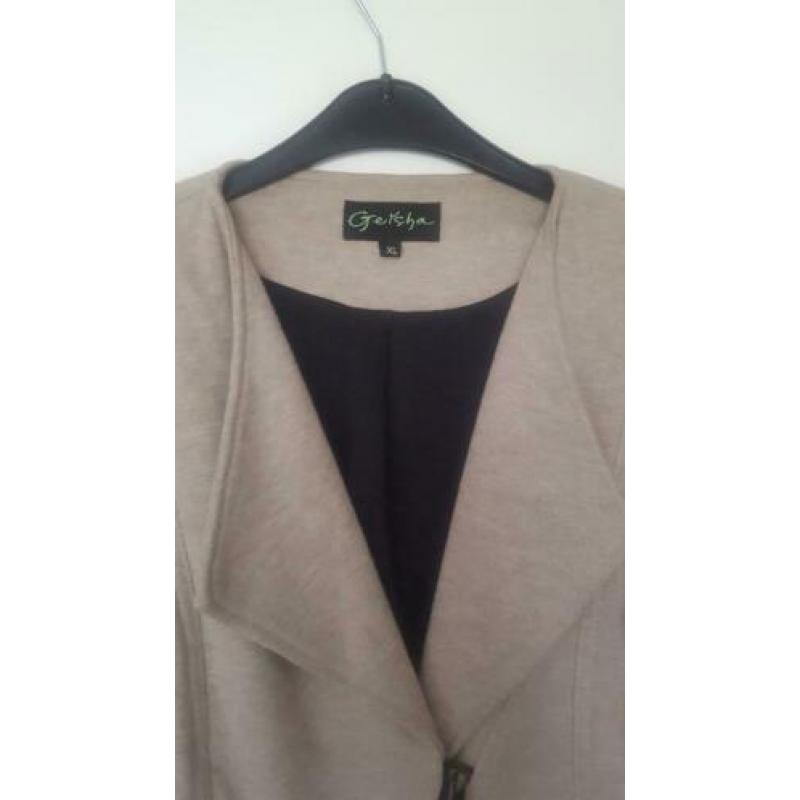 ZGAN stoer jasje van Geisha jersey met leer XL is 42