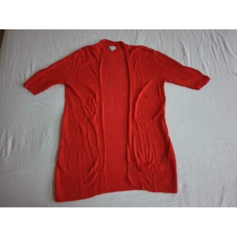 Milano linnen zomer vest, rood, mt L/40, zgan