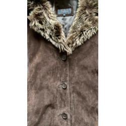 Echt vintage suede mantel mt 48