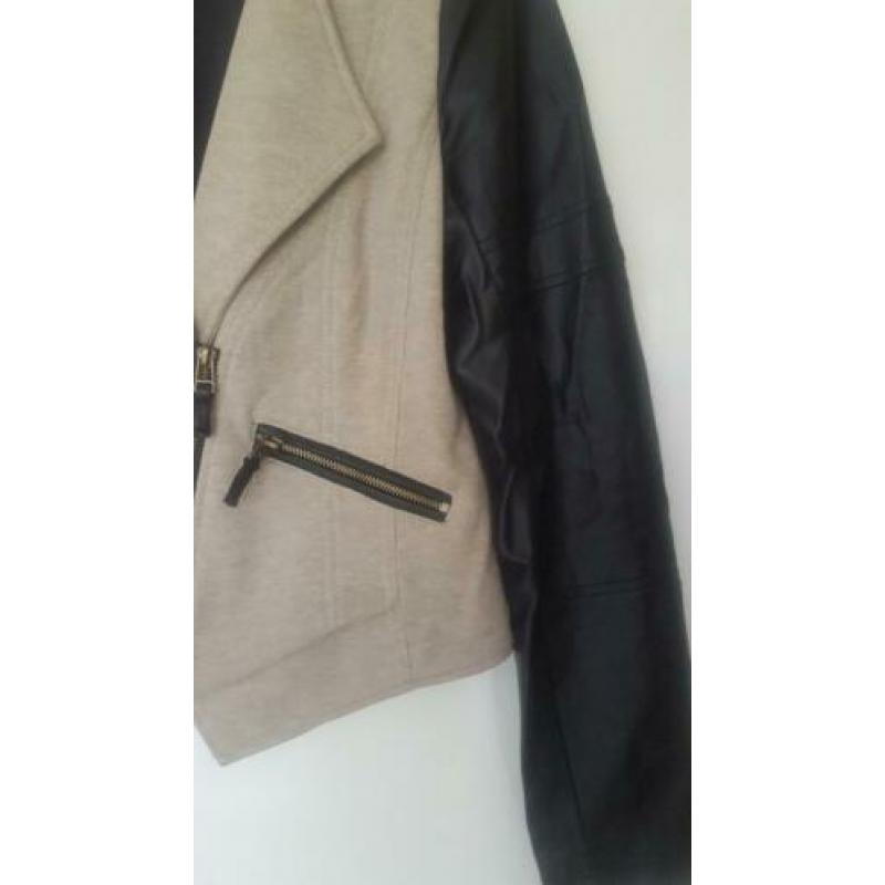 ZGAN stoer jasje van Geisha jersey met leer XL is 42