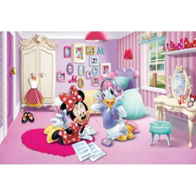 Minnie Mouse deurposter Rood VLIESbehang *Muurdeco4kids