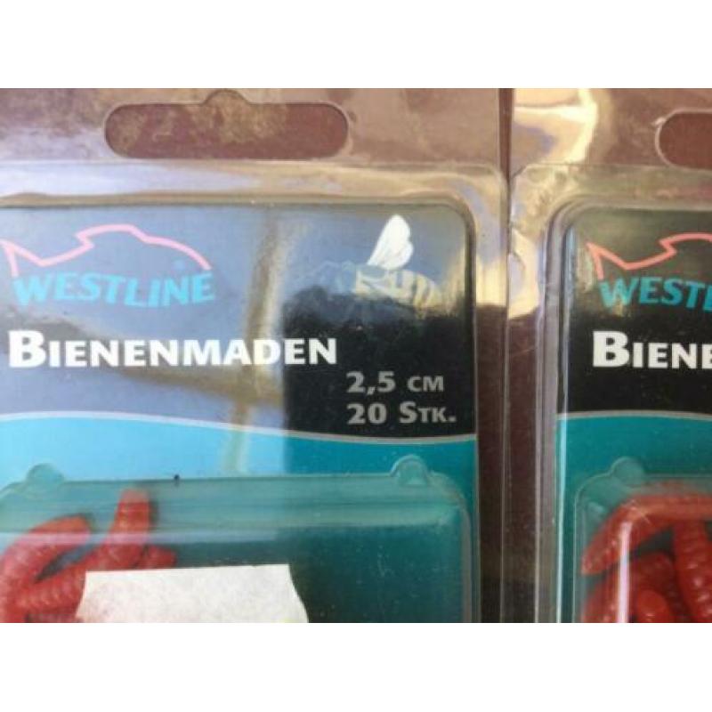 5 verpakkingen bijen maden, Nieuw.