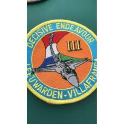 Patch RNLAF Decisive endeavour 3 Leeuwarden Villafranca